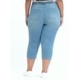 thumbnail image 3 of A3 Denim Women's Plus Size Constructed Waist Capris, 3 of 4