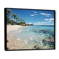 thumbnail image 2 of Designart "Sandy Paradise on the Beach I" Nautical & Beach Floater Framed Canvas Art Print, 2 of 7