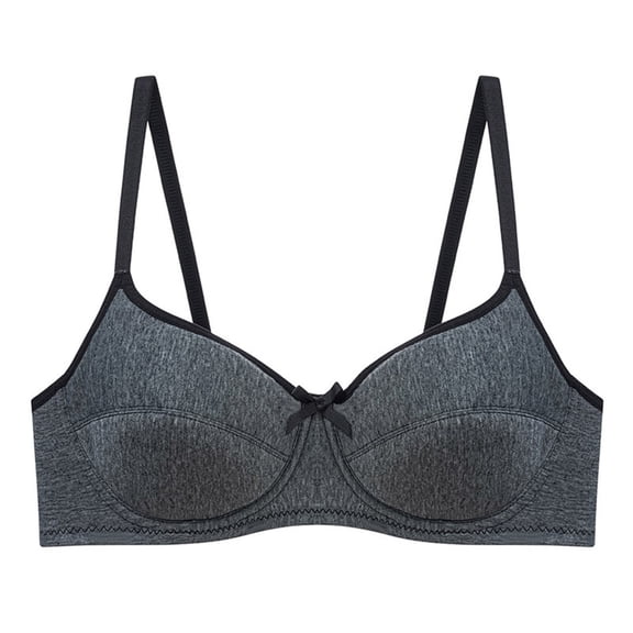 Sawvnm Women Bras Women's Solid-color Bra Thin Steel Ring On The Support To Sagging Gathered B Cup Underwear Daily Bra