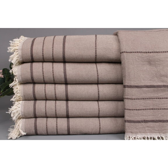 Sofa Blanket, Turkish Throw Blanket, Brown Throw, Striped Throw, 79x99 Inches Customizable Blanket, Yoga Blanket, Designer Blanket,