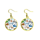 thumbnail image 1 of El Canadá Landscap animales bandera nacional Ear Dangle Golden Drop Earring Jewelry Mujer Unbranded M, 1 of 3
