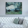 thumbnail image 4 of Epic Graffiti 'Ariival Of The Normandy Train' by Claude Monet, Giclee Canvas Wall Art, 54"x40", 4 of 8