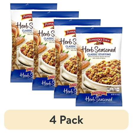 (4 pack) Pepperidge Farm Herb Seasoned Classic Stuffing, 14 oz. Bag
