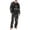 Black, variant on Voska Men's Halloween Ghost Graphic Pajama Set Crew Neck Raglan Long Sleeve Top Pumpkin Print Straight‑Leg PJ Pants Soft Sleepwear For Fall Spooky‑Season Loungewear Beige L