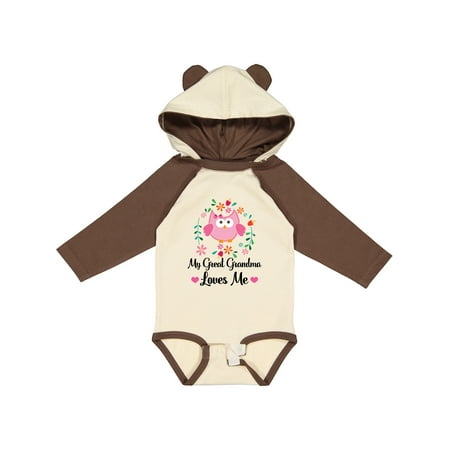 

Inktastic My Great Grandma Loves Me Owl Gift Baby Girl Long Sleeve Bodysuit