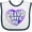 White and Navy, variant on Inktastic Jesus Loves Me Boys or Girls Baby Bib