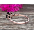 thumbnail image 4 of Oval Cut Art Deco 10k Rose Gold Anniversary Gift Personalized for Brides 1.75 Carat Wedding Ring Black Diamond Moissanite Engagement Ring, 4 of 5