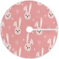 thumbnail image 1 of FMSHPON Easter Tree Skirt Colorful Eggs Bunny Xmas Christmas Tree Skirt Stand Mat for Holiday Party Decoration Indoor Outdoor 48 inches, 1 of 6