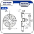 thumbnail image 2 of Appli Parts AXF-500-1 19-3/4 in Axial Fan Motor Guard Mounted Fan Blade 220 V, 1 Ph, 50-60 Hz, 500 W, 1450 rpm, Universal replacement for Cold Room Evaporators and Condensing Units, Work Temp -22 F to 140 F, 2 of 8