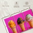 thumbnail image 6 of Elephant Stock Sundae Ice Cream Cones Wall Art - Horizontal Multi Panel Canvas - Dining Room Wall Decor - Food And Drink Multi Panel - Pink And Orange Decor - 45" x 28", 6 of 8
