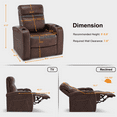 thumbnail image 2 of MCombo Power Recliner Chair with Adjustable Headrest, Home Theater Seating with USB Port, LED Light & Armrest Storage, Electric Reclining Chair for Living Room HTS400, 2 of 10