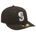 thumbnail image 3 of Men's New Era Black Seattle Mariners Low Profile 59FIFTY Fitted Hat, 3 of 5