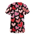 thumbnail image 3 of IROINNID Womens Scrub Tops Short Sleeve V-neck Working Uniform Graphic Print With Two Pockets,Black, 3 of 3