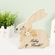 thumbnail image 2 of Adornos de conejito de Pascua, figuritas de conejo de madera de pie, manualidades, decoraciones de mesa para jardín interior y exterior, 2 of 5