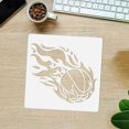 thumbnail image 4 of 2 Pack Basketball Flame Sports Stencils for Painting on Wall 11.8 x 11.8 Inch Reusable Plastic Basketball Templates for Painting on Wood Floor Furniture Fabric Canvas DIY Craft Stencil colorful, 4 of 9