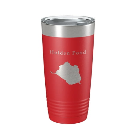 

Holden Pond Tumbler Lake Map Travel Mug Insulated Laser Engraved Coffee Cup Florida 20 oz Red