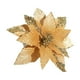 thumbnail image 2 of Flor navideña artificial | Decoración navideña de terciopelo con lentejuelas | Decoración festiva para el árbol y el hogar | Arreglo floral de tela de 31 cm para la temporada navideña, 2 of 6