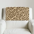 thumbnail image 5 of SCRAWLGOD Leopard Print Beige Brown 17x27in Headrest Cover for Recliner Chair, PU Leather Lazy Boy Recliner Headrest Cover, Furniture Head Rest Protector for Sofa, 2 PCS, 5 of 7