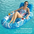 thumbnail image 4 of Inflatable Water Sports Floating Seat Multifunctional Summer Swim Float Seat Portable Foldable Durable Swimming Pool Accessories Rose Red chair, 4 of 6