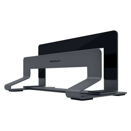 Macally Vertical Laptop Stand for Desk Space | Adjustable Vertical Stand Cradle | Laptop Holder - Apple MacBook Pro Air/Asus Chromebook Flip Samsung Notebook 9 Lenovo ThinkPad Dell XPS Acer