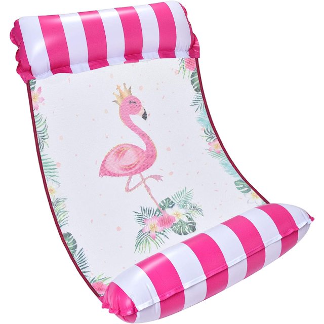 Flotador inflable rosa para piscina, hamaca para piscina, salón, 1 unidad