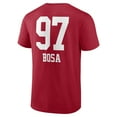 thumbnail image 3 of Men's Nick Bosa Scarlet San Francisco 49ers Name & Number Team Wordmark T-Shirt, 3 of 3