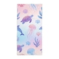 thumbnail image 5 of Tropical Beach Towel with Storage Bag 55x32 Inches, Drawstring Integrated Portable Beach Blanket for Swimming Vacation Camping Travel, Beach Accessory, 5 of 6