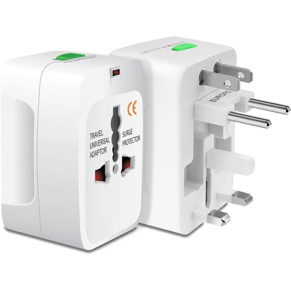 Universal Travel Portable Worldwide Power Adapter Converter All in One International Out of Country, Travel Wall Charger Plug for Input in USA EU UK France Italy Australia India Outlets
