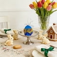 thumbnail image 4 of Iumwxz Easter Plastic Hanging Egg Pendant with Bow Ribbon 6cm Size in Blue 6 Different Designs for Easter Basket Fillers Party Decorations and Easter Egg Hunts, 4 of 7