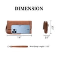 thumbnail image 5 of TAZAG retro PU leather clutch bag for women new fashion rivet design tri-fold wallet, 5 of 5