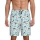 thumbnail image 1 of Balery Milk Bottles And Cow Head Pantalones cortos de pijama de punto de algodón para hombre con cinturilla y bolsillos-X-Large, 1 of 6