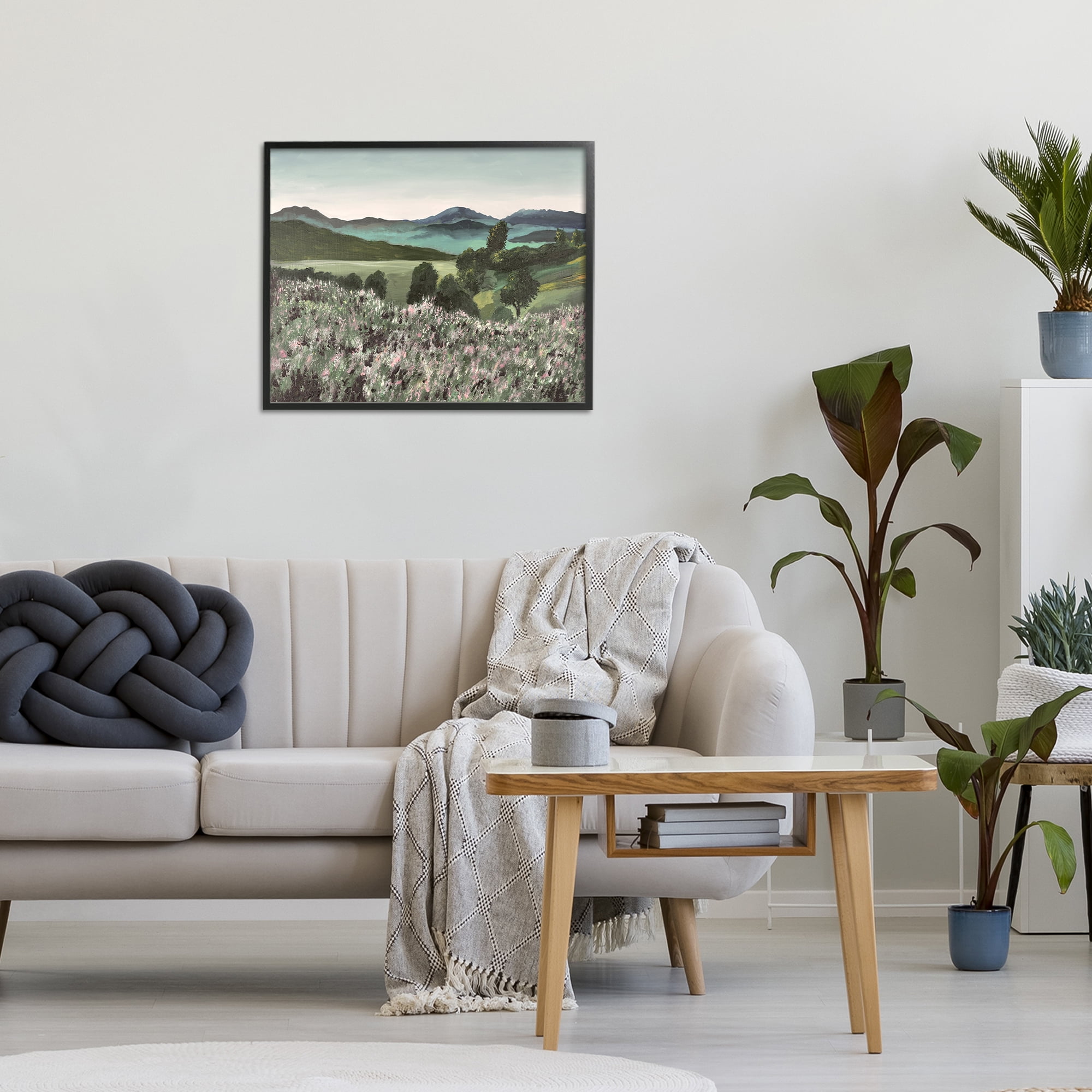 Stupell Industries Windblown Meadow Blooms Black Framed Giclee Art, design by Lee Ann Zirbes
