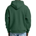 thumbnail image 5 of yuCgh Men's Waffle Knit Hoodie Coat, Double Zipper Front Closure, Casual Pullover Jacket with Hood for Fall Winter Layering & Street Style,Army Green,L, 5 of 5