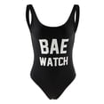 thumbnail image 2 of Traje de baño Zulema con eslogan WATCH para mujer Monokini Negro XL, 2 of 8