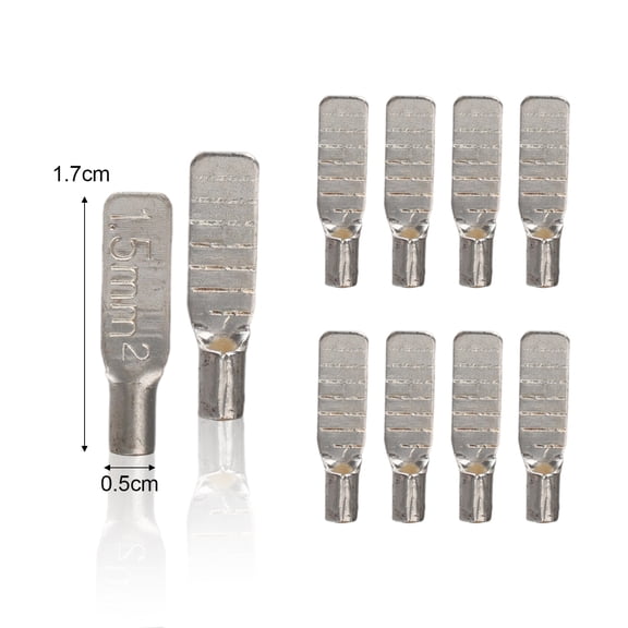 100/10PCS Copper Silver Plating Terminal Circuit Breaker Plug Pin-Shaped Cable Wire Lug Insert Crimp Terminal C45 Air Switch Lug