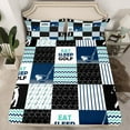 thumbnail image 2 of Feelyou Kids Cartoon Golf Full Size Sheets, Est Sleep Sports Bed Sheets, Blue Buffalo Plaid Sheet Sets, Super Cozy Room Decor, 4-Piece, 2 of 7