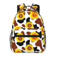 thumbnail image 1 of Balery Sunflower Cow Mochila Escolar Impresa, Mochila Ligera para Viajes Casual, Mochila Duradera y Cómoda Multifuncional, Mochila para Laptop-One Size, 1 of 5