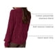 thumbnail image 4 of Blusa para Mujer PRETTYGARDEN de Encaje Manga Larga con Botones Vino Tinto Talla S, 4 of 9