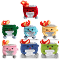 thumbnail image 1 of Lindo Crochet Contenedor Basura Fuego Apoyo Emocional Regalos Divertidos () Rojo, 1 of 9