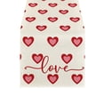thumbnail image 2 of Valentine's Day Table Runner | Linen Kitchen Tablecloth Heat Insulation Placemat | 72x13 Inch Party Decoration for Dining Table, 2 of 7