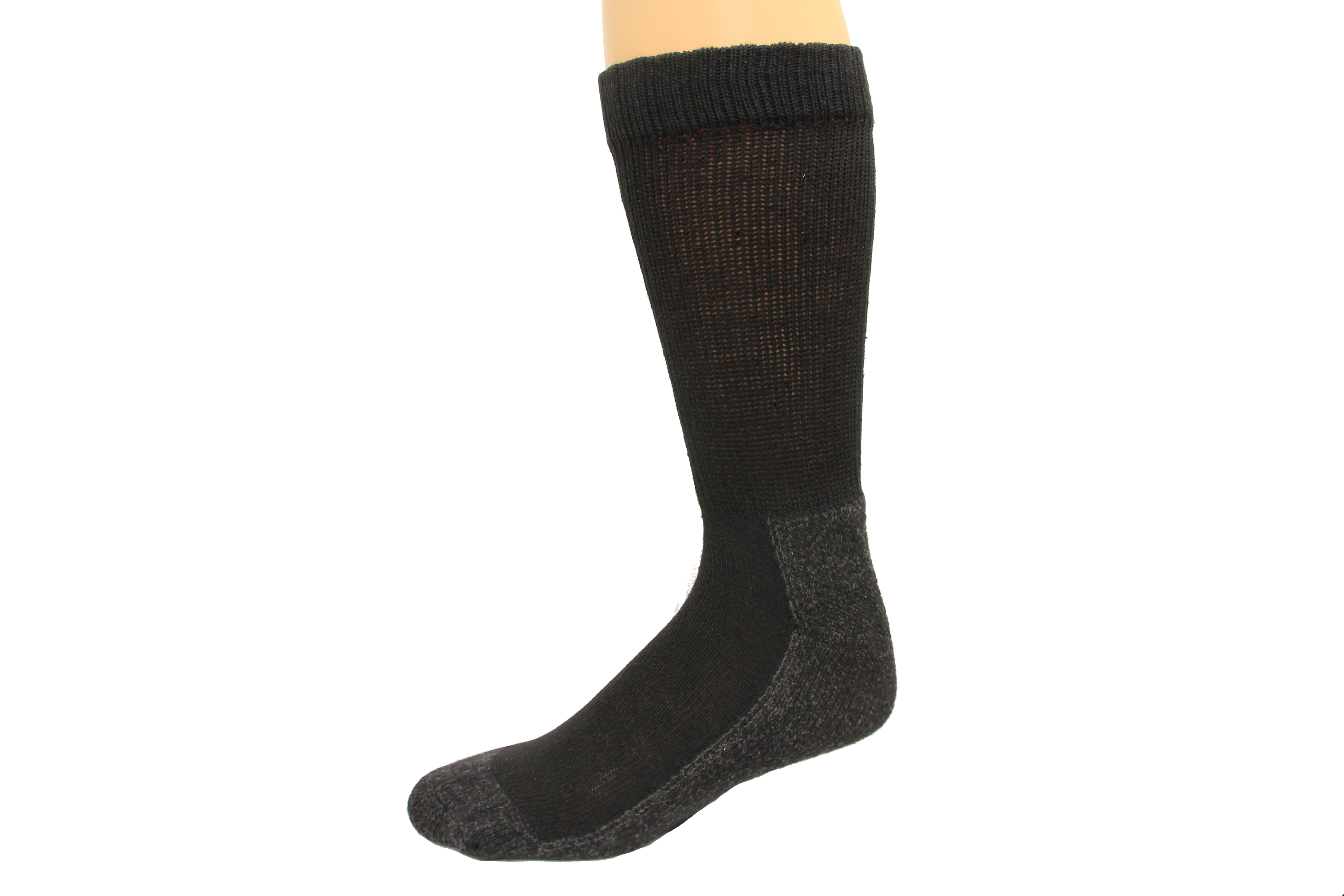 Lee Lee Men�s Steel Toe Crew Work Socks, 2 Pair, Black
