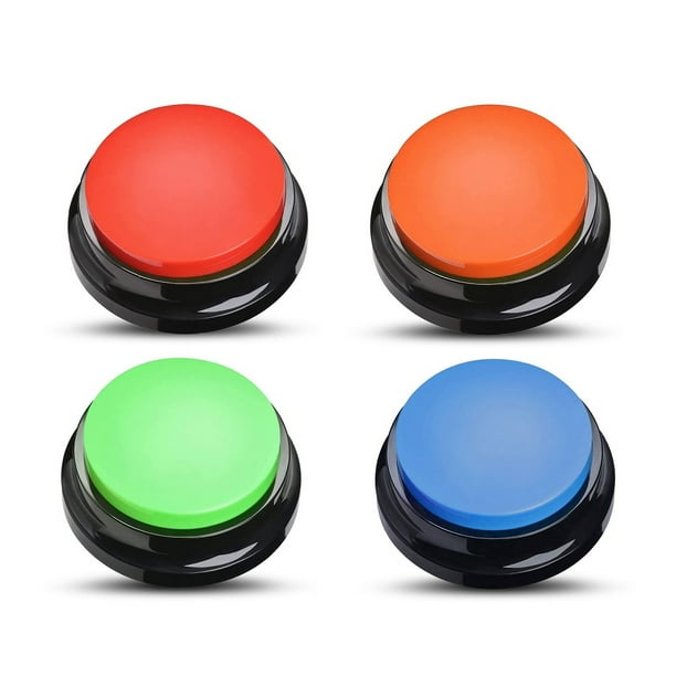 LYD Botón de sonido de grabación de voz, botón de conversación grabable para niños, zumbador de entrenamiento de perros
