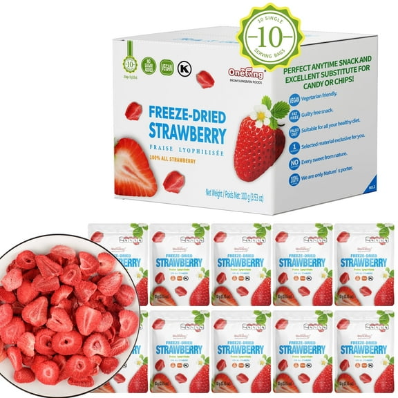 ONETANG Freeze-Dried Fruit Strawberry Gluten-Free 10 Pack