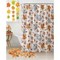 thumbnail image 3 of Thanksgiving Fall Pumpkin Fall Leaves Wood Plaid Shower Curtain Set ，Waterproof Fabric Shower Curtains Shower Curtains for Bathroom,Bathroom Decor 72"x72", 3 of 7