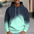 thumbnail image 2 of Momasggi Big and Tall Fleece Hoodies for Men Fall Winter Long Sleeve Drawstring Hooded Sweatshirts Fashion Gradient Pullover Tops with Pockets Mint Green 2XL, 2 of 6