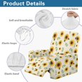 thumbnail image 5 of Xoenoiee Sunflower Leaves Pattern Recliner Cover 4 Pieces Lazy Boy Chair Covers Breathable Recliner Sofa Slipcover Anti-Slip Fitted Furniture Protector with Elastic Bottom, 5 of 7