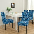 thumbnail image 5 of Dining Room Chair Covers 4pcs Spandex Super Fit Stretch Removable Washable Chair Seat Protector Cover for Home Party Hotel Wedding Ceremony, Universal Size (tropical Plant), 5 of 7