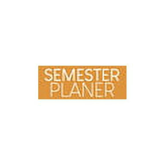 Semesterplaner: Semesterplaner für Studenten und Schüler mit Stundenplan für 4 Semester - Motiv: Senfgelb (Paperback)