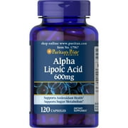 Puritan's Pride Alpha Lipoic Acid 600 mg-120 Capsules