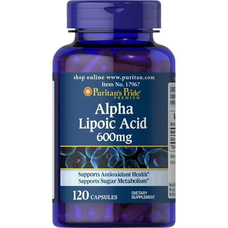 Puritan's Pride Alpha Lipoic Acid 600 mg-120 Capsules